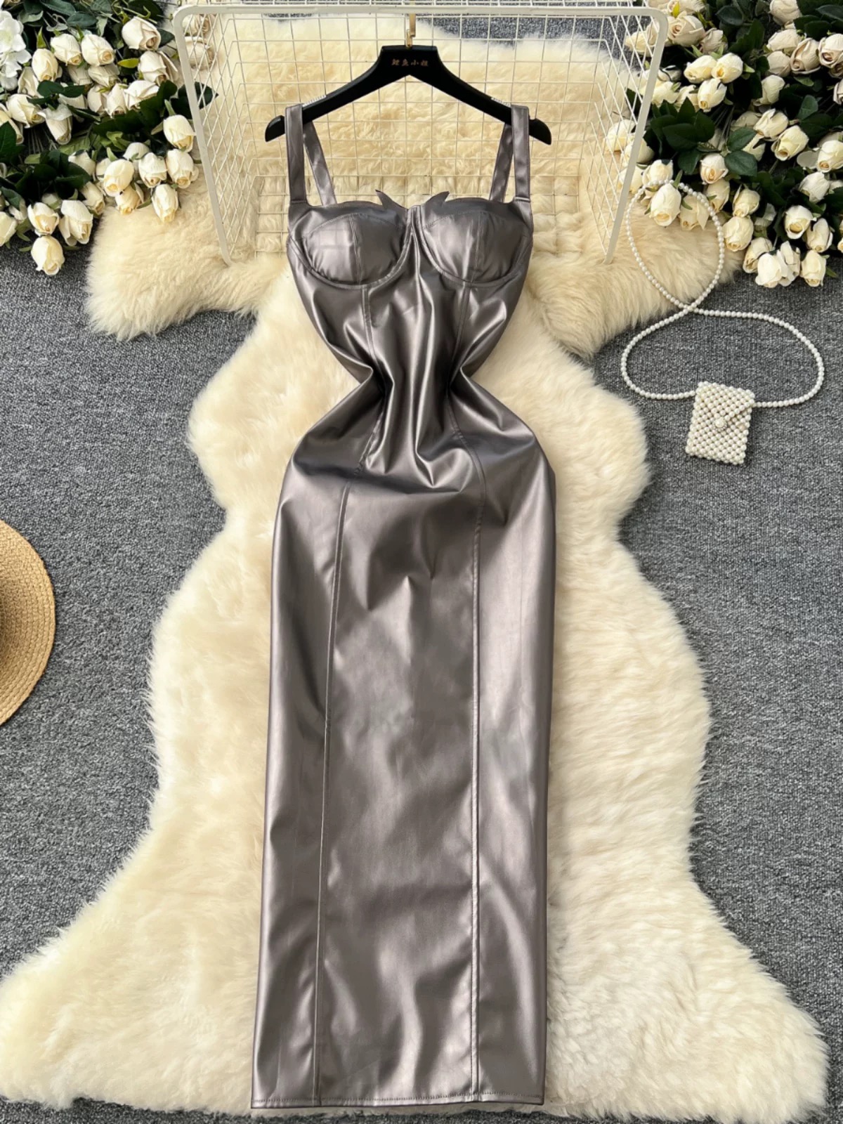 Out of the ordinary leather dress CBC1360 images